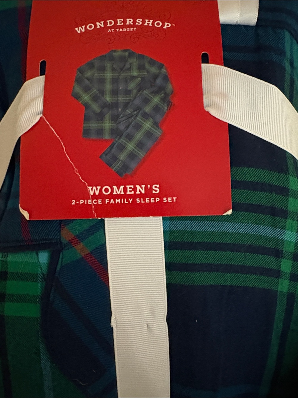 NWT Women’s Christmas Pajama Set Target Plaid Sz 3X Match Family T5